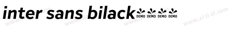 inter sans bilack字体转换
